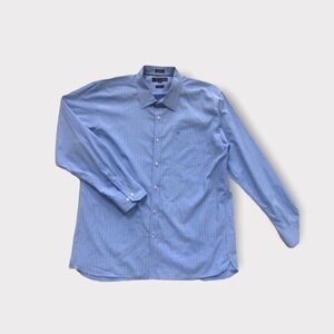 Tommy Hilfiger blue windowpane button down shirt